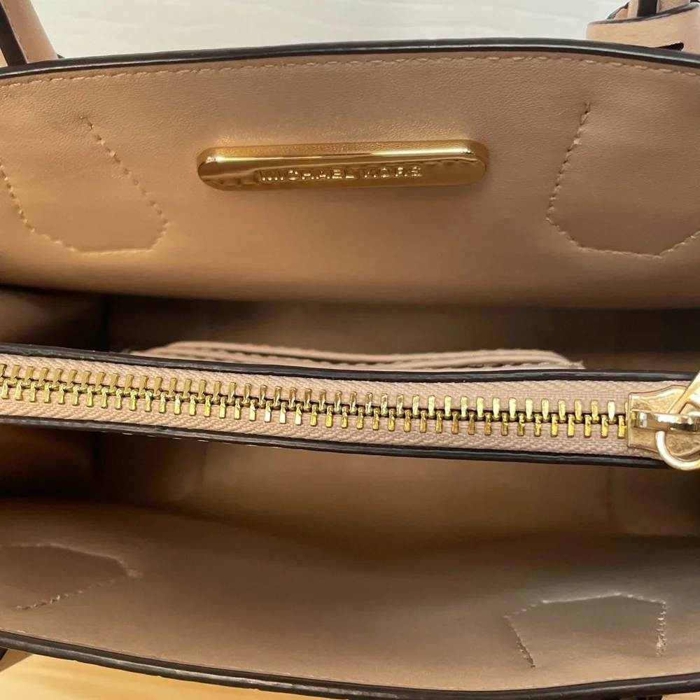 Michael Kors Tan Croc-Embossed Crossbody Bag - Picture 8 of 16